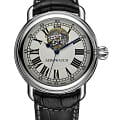 Aerowatch Aerowatch 68900 AA02  68900 AA02 механические мужские часы серебристый циферблат, браслет кожаный — вид спереди